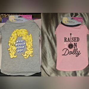 New! 2 Dolly Parton Pet Shirts.  Size Medium.